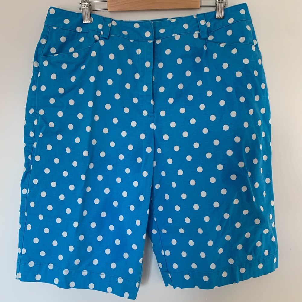 Talbots polka dot Bermuda shorts.